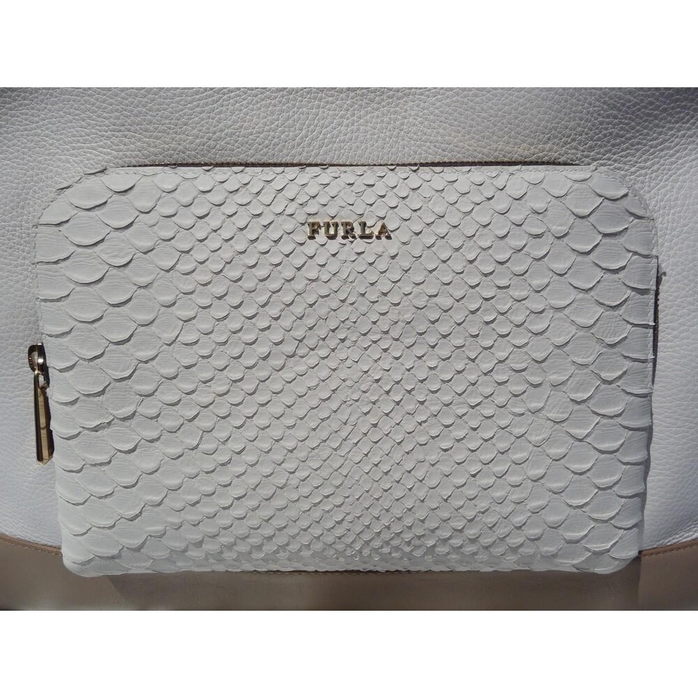 NWOT Furla FRIDA calf Leather Satchel, Dust Bag, Rare, Msrp $548 MINT - Picture 6 of 12